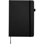 Taccuino A5 con copertina rigida in similpelle e pagine a righe JournalBooks color nero seconda vista frontale