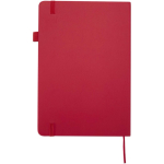 Taccuino A5 con copertina rigida in similpelle e pagine a righe JournalBooks color rosso seconda vista posteriore