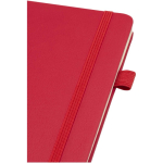 Taccuino A5 con copertina rigida in similpelle e pagine a righe JournalBooks color rosso vista dettaglio 1