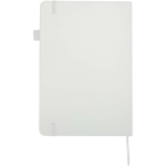 Taccuino A5 con copertina rigida in similpelle e pagine a righe JournalBooks color bianco seconda vista posteriore