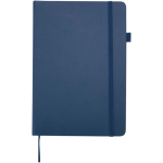 Taccuino A5 con copertina rigida in similpelle e pagine a righe JournalBooks color blu mare seconda vista frontale