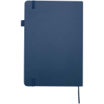 Taccuino A5 con copertina rigida in similpelle e pagine a righe JournalBooks color blu mare seconda vista posteriore