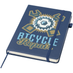 Taccuino A5 con copertina rigida in similpelle e pagine a righe JournalBooks color blu mare