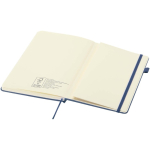 Taccuino A5 con copertina rigida in similpelle e pagine a righe JournalBooks color blu mare terza vista