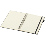 Quaderno A5 con copertina rigida in pelle sintetica, spirale e fogli a righe JournalBooks color nero seconda vista