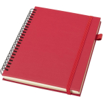 Quaderno A5 con copertina rigida in pelle sintetica, spirale e fogli a righe JournalBooks color rosso