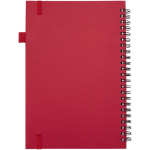 Quaderno A5 con copertina rigida in pelle sintetica, spirale e fogli a righe JournalBooks color rosso seconda vista posteriore