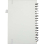 Quaderno A5 con copertina rigida in pelle sintetica, spirale e fogli a righe JournalBooks color bianco seconda vista posteriore