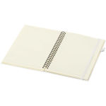 Quaderno A5 con copertina rigida in pelle sintetica, spirale e fogli a righe JournalBooks color bianco seconda vista