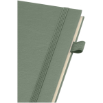 Quaderno A5 con copertina rigida in pelle sintetica, spirale e fogli a righe JournalBooks color verde jeansato vista dettaglio 1