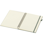 Quaderno A5 con copertina rigida in pelle sintetica, spirale e fogli a righe JournalBooks color verde jeansato seconda vista