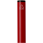 Penna in alluminio riciclato con meccanismo girevole e inchiostro blu color rosso vista dettaglio 1