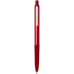 Penna a sfera in alluminio riciclato con impugnatura in gomma morbida, inchiostro blu color rosso