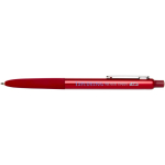 Penna a sfera in alluminio riciclato con impugnatura in gomma morbida, inchiostro blu color rosso