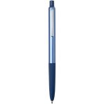 Penna a sfera in alluminio riciclato con impugnatura in gomma morbida, inchiostro blu color blu mare