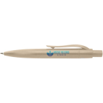 Mini penna a sfera in plastica riciclata RCS con inchiostro blu color marrone