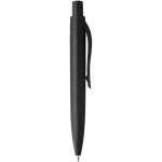 Mini penna a sfera in plastica riciclata RCS con inchiostro blu color nero seconda vista con laterale