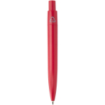Mini penna a sfera in plastica riciclata RCS con inchiostro blu color rosso seconda vista posteriore