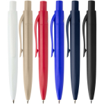 Mini penna a sfera in plastica riciclata RCS con inchiostro blu color blu reale seconda vista in vari colori