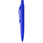 Mini penna a sfera in plastica riciclata RCS con inchiostro blu color blu reale vista laterale