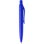 Mini penna a sfera in plastica riciclata RCS con inchiostro blu color blu reale seconda vista con laterale