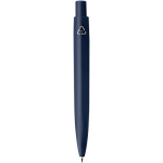Mini penna a sfera in plastica riciclata RCS con inchiostro blu color blu mare seconda vista posteriore