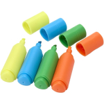 Set di mini evidenziatori fluorescenti 4 colori in scatola kraft color multicolore