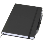 Set con taccuino A5 con copertina rigida e penna a inchiostro blu color nero