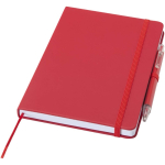 Set con taccuino A5 con copertina rigida e penna a inchiostro blu color rosso