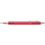 Set con taccuino A5 con copertina rigida e penna a inchiostro blu color rosso vista con logo stampato 2