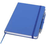 Set con taccuino A5 con copertina rigida e penna a inchiostro blu color blu reale