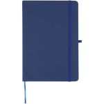 Set con taccuino A5 con copertina rigida e penna a inchiostro blu color blu mare seconda vista frontale