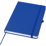 Quaderno A5 con copertina rigida in pelle sintetica e fogli a righe color blu reale
