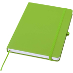 Quaderno A5 con copertina rigida in pelle sintetica e fogli a righe color lime