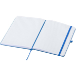 Quaderno A5 con copertina rigida in pelle sintetica e fogli a righe color azzurro seconda vista