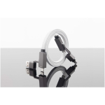 Cavo di ricarica con avvolgimento magnetico a doppio ingresso 60W color grigio quinta vista