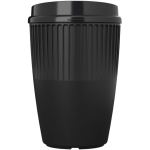 Bicchiere riutilizzabile in plastica riciclata a parete singola 350 ml color nero seconda vista frontale