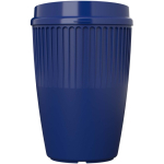Bicchiere riutilizzabile in plastica riciclata a parete singola 350 ml color blu seconda vista frontale
