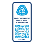 Bicchiere riutilizzabile in plastica riciclata a parete singola 350 ml color blu terza vista
