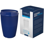 Bicchiere riutilizzabile in plastica riciclata a parete singola 350 ml color blu quarta vista