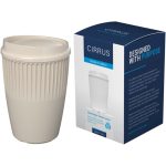 Bicchiere riutilizzabile in plastica riciclata a parete singola 350 ml color sabbia quarta vista