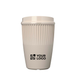 Bicchiere riutilizzabile in plastica riciclata a parete singola 350 ml vista area di stampa