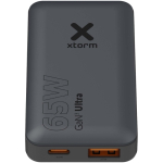 Caricatore da viaggio rapido con porte USB-C e USB-A 65W Xtorm color nero