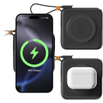 Caricatore da viaggio 3 in 1 con ricarica wireless 10.000 mAh Xtorm color nero seconda vista