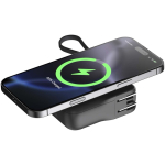 Caricatore da viaggio 3 in 1 con ricarica wireless 10.000 mAh Xtorm color nero terza vista