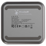 Caricatore magnetico Qi2 per comodino con cavo USB-C 15W Zens color nero vista con logo stampato 2