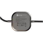 Cavo di ricarica USB-C 2 in 1 con base wireless Zens color nero vista con logo stampato 2