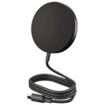 Caricatore magnetico da scrivania con USB-C e potenza di 15 W Zens color nero seconda vista frontale