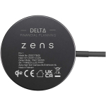 Caricatore magnetico da scrivania con USB-C e potenza di 15 W Zens color nero vista con logo stampato 2