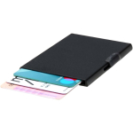 Portacarte magnetico con protezione RFID e materiali riciclati color nero